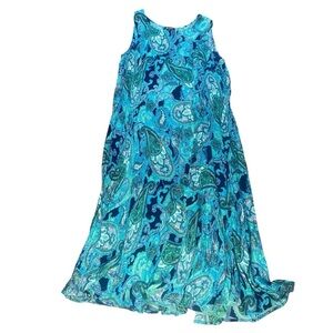 Roaman’s Vibrant Paisley Maxi Dress Size 22/24  1X